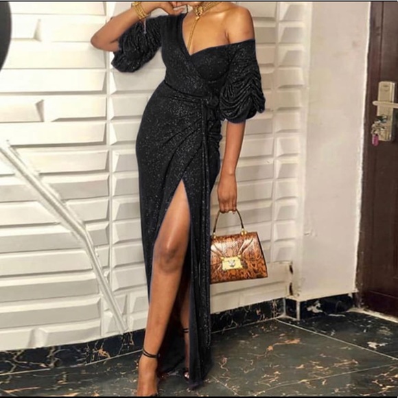 Dresses & Skirts - Black Shimmer Evening Dress